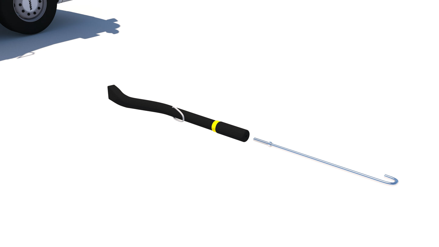 Cheater Bar & Container Leverage Bar - OPNBar Version 4 (1 Pack) Large & Deep Mouth Leverage Bar for Triangular Handles - for Shipping Container Doors - Optional 5th Wheel Release - Made in The USA