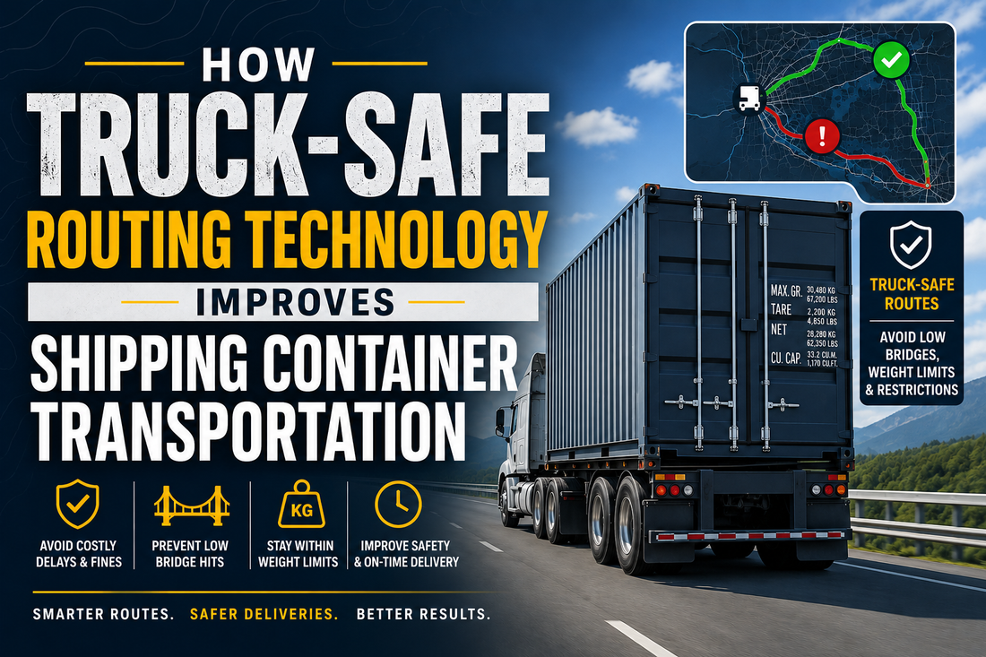 How Truck-Safe Routing Technology Improves Shipping Container Transportation