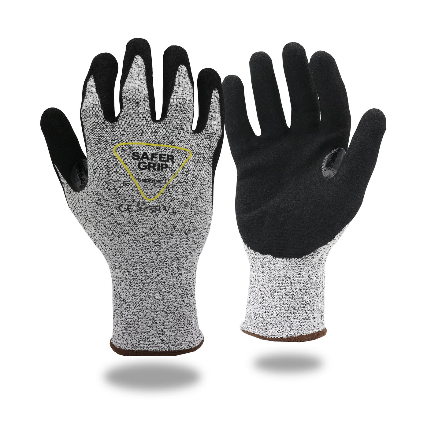 A3 Cut Resistant Warehouse Gloves - Nitrile Coated Gloves with Touchscreen - Safer Grip by OPNBAR™ (2&12 Pack)