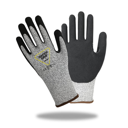 A3 Cut Resistant Gardening Gloves - Nitrile Coated Gloves with Touchscreen - Safer Grip by OPNBAR™ (2&12 Pack)