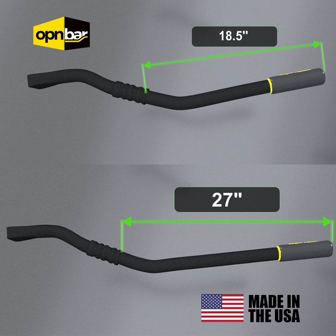 OPNBar Overhead Leverage Bar – 18.5" & 27" with Custom Lengths Available