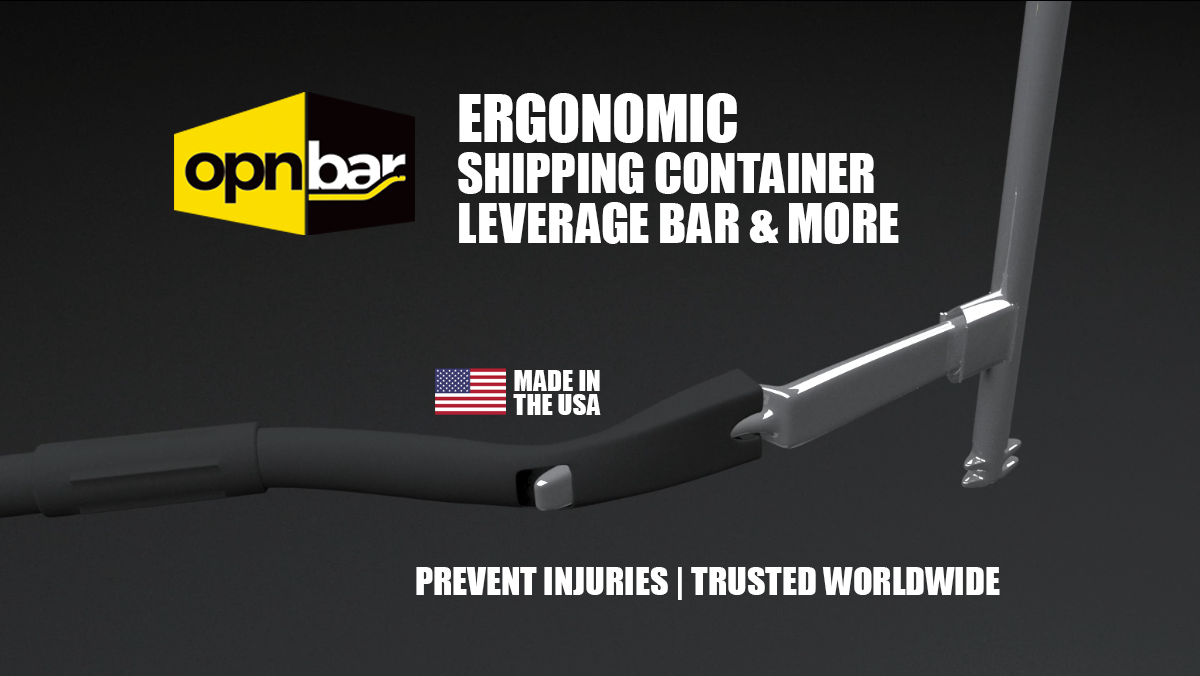 Cheater Bar & Container Leverage Bar - OPNBar Version 4 (1 Pack) Large & Deep Mouth Leverage Bar for Triangular Handles - for Shipping Container Doors - Optional 5th Wheel Release - Made in The USA
