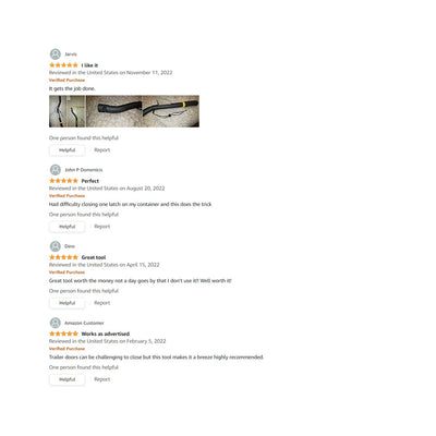 Five-star Amazon reviews of OPNBar with customer photos of the leverage bar